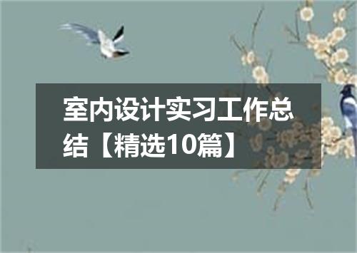 室内设计实习工作总结【精选10篇】