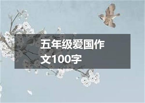 五年级爱国作文100字