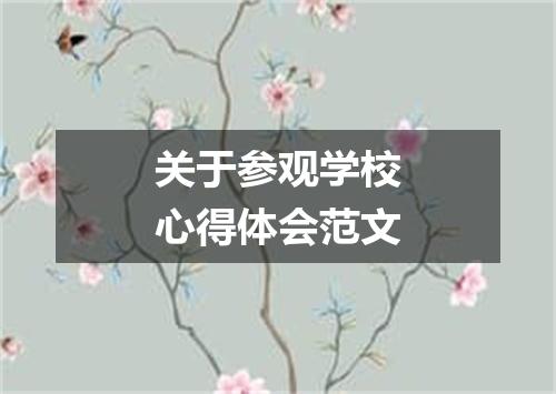 关于参观学校心得体会范文