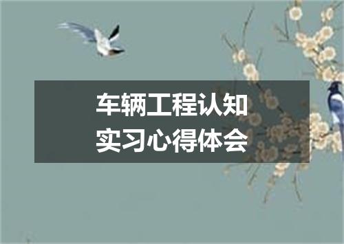 车辆工程认知实习心得体会