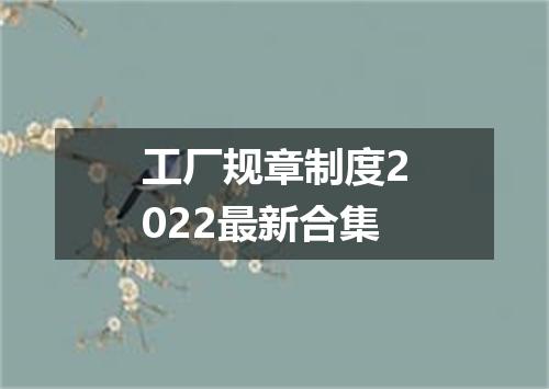 工厂规章制度2022最新合集