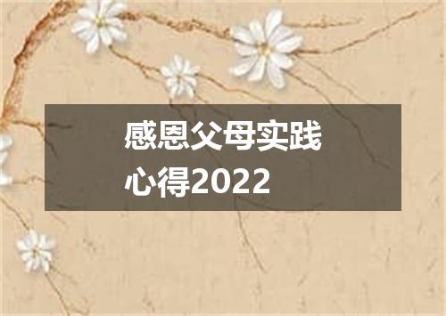 感恩父母实践心得2022
