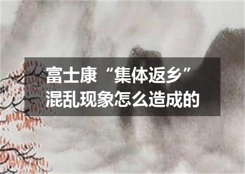 富士康“集体返乡”混乱现象怎么造成的