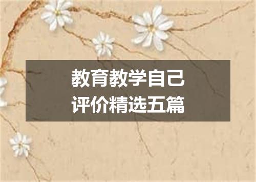 教育教学自己评价精选五篇