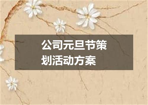 公司元旦节策划活动方案