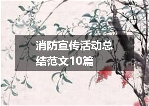 消防宣传活动总结范文10篇