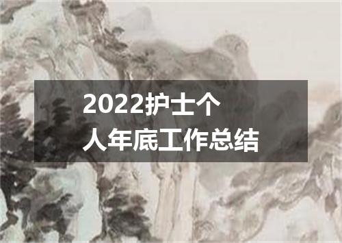 2022护士个人年底工作总结