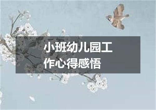 小班幼儿园工作心得感悟