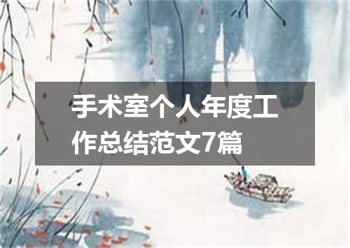 手术室个人年度工作总结范文7篇