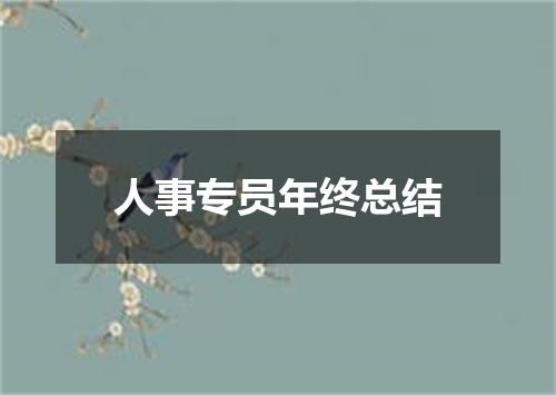 人事专员年终总结
