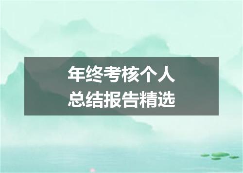 年终考核个人总结报告精选