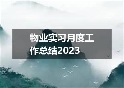 物业实习月度工作总结2023