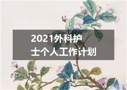 2021外科护士个人工作计划