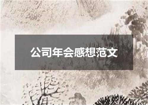 公司年会感想范文