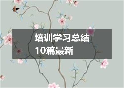 培训学习总结10篇最新