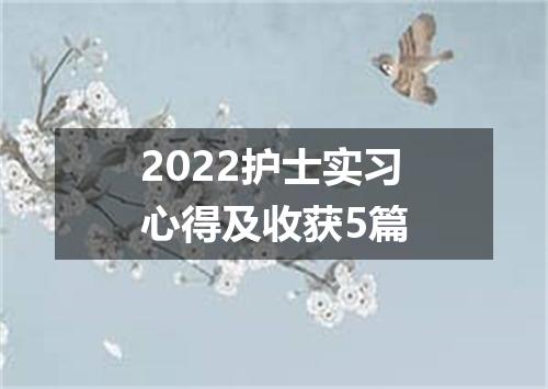 2022护士实习心得及收获5篇
