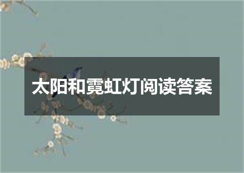 太阳和霓虹灯阅读答案