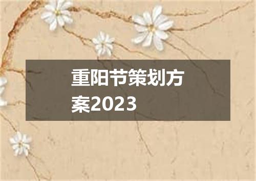 重阳节策划方案2023