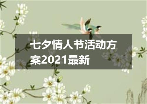 七夕情人节活动方案2021最新