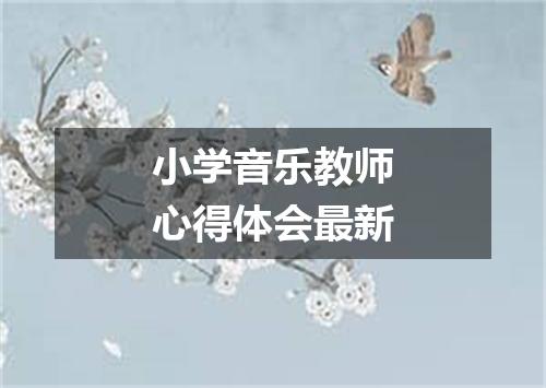 小学音乐教师心得体会最新