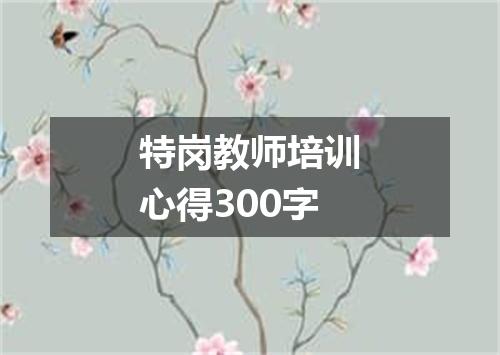 特岗教师培训心得300字