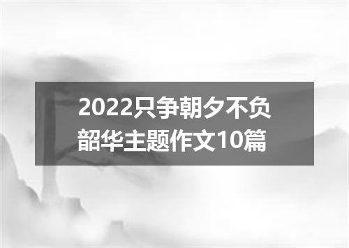 2022只争朝夕不负韶华主题作文10篇