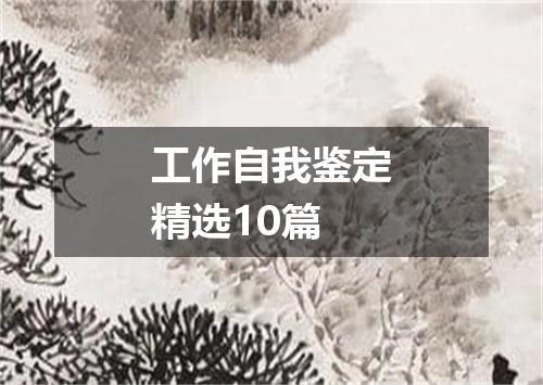 工作自我鉴定精选10篇