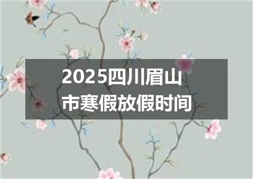 2025四川眉山市寒假放假时间