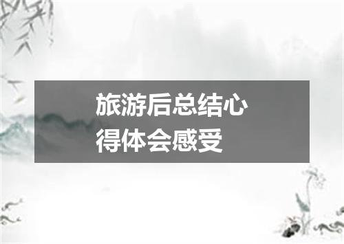 旅游后总结心得体会感受