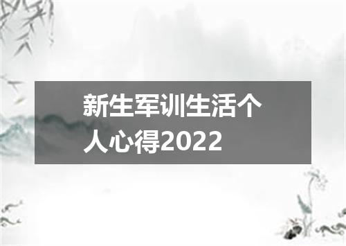 新生军训生活个人心得2022
