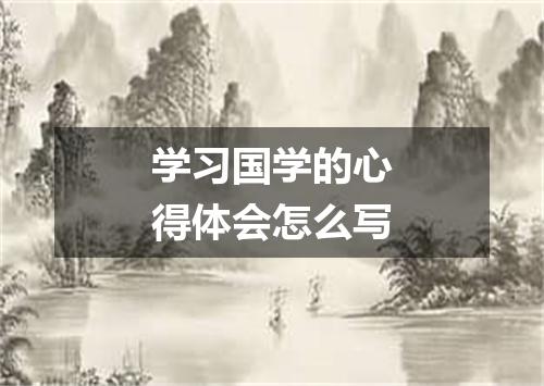 学习国学的心得体会怎么写