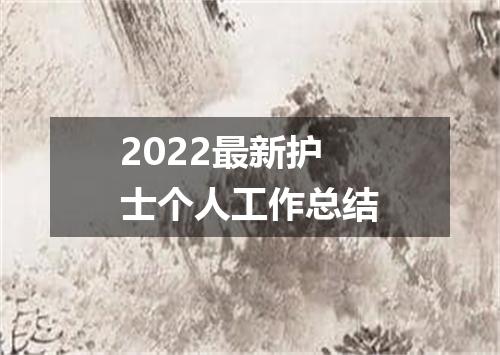2022最新护士个人工作总结