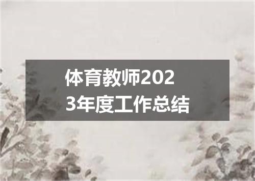 体育教师2023年度工作总结