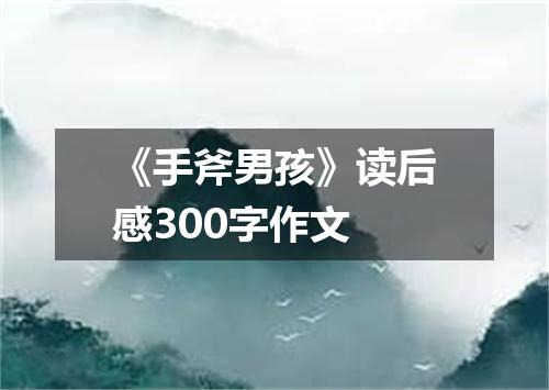 《手斧男孩》读后感300字作文