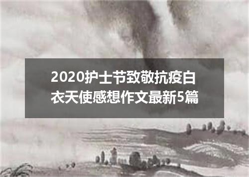 2020护士节致敬抗疫白衣天使感想作文最新5篇