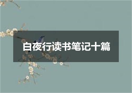 白夜行读书笔记十篇