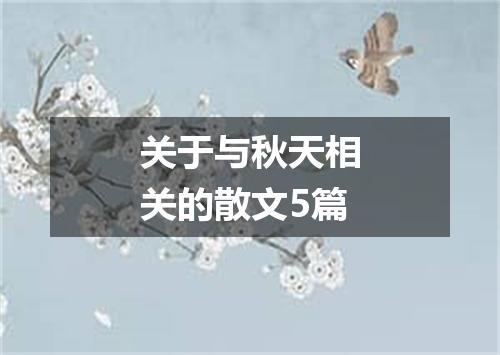 关于与秋天相关的散文5篇