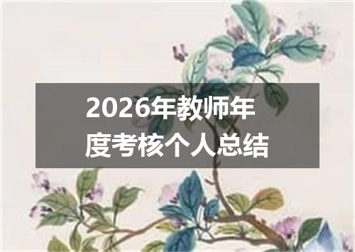 2026年教师年度考核个人总结