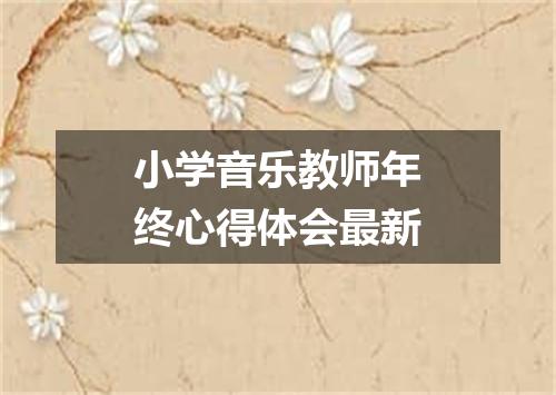 小学音乐教师年终心得体会最新