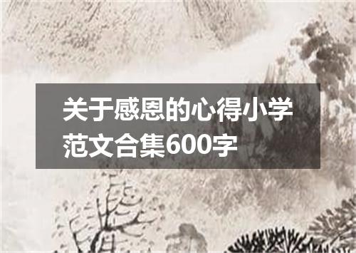 关于感恩的心得小学范文合集600字