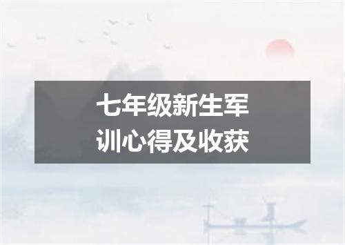 七年级新生军训心得及收获