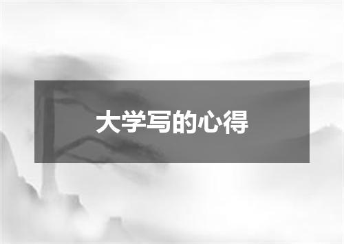 大学写的心得