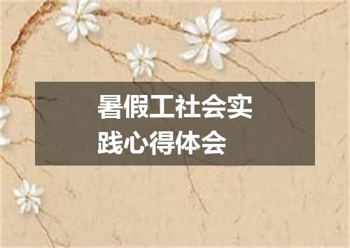 暑假工社会实践心得体会