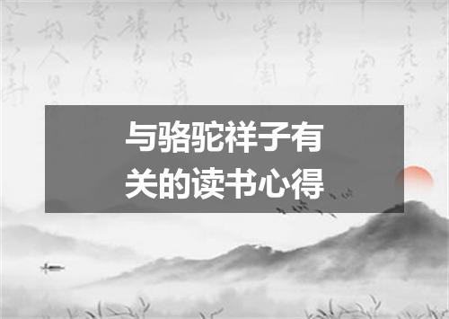 与骆驼祥子有关的读书心得
