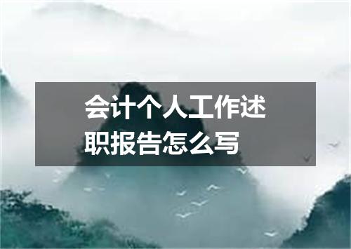 会计个人工作述职报告怎么写