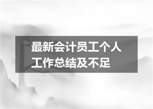 最新会计员工个人工作总结及不足