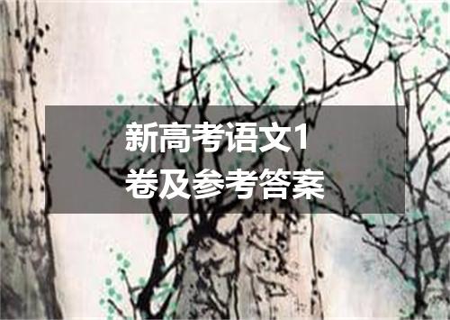 新高考语文1卷及参考答案