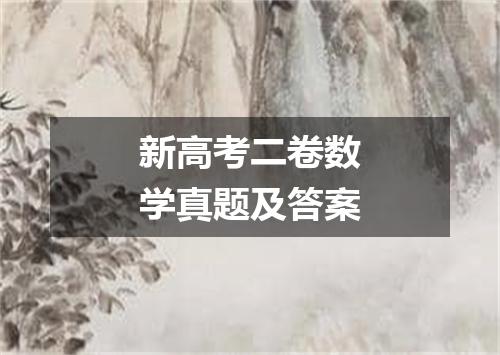 新高考二卷数学真题及答案