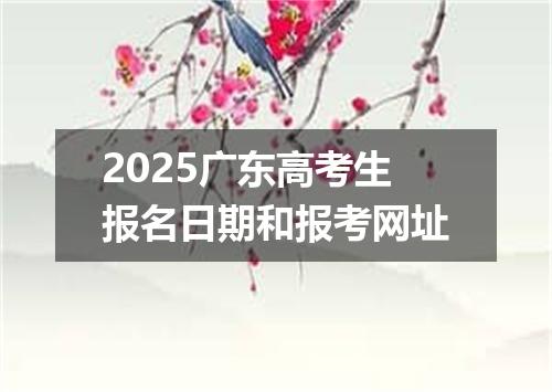 2025广东高考生报名日期和报考网址