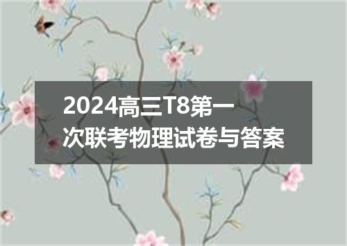 2024高三T8第一次联考物理试卷与答案